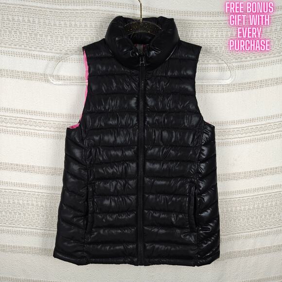 Ideology Black Puffer Vest with Pockets - Girls M - Women XXS - Picture 1 of 8
